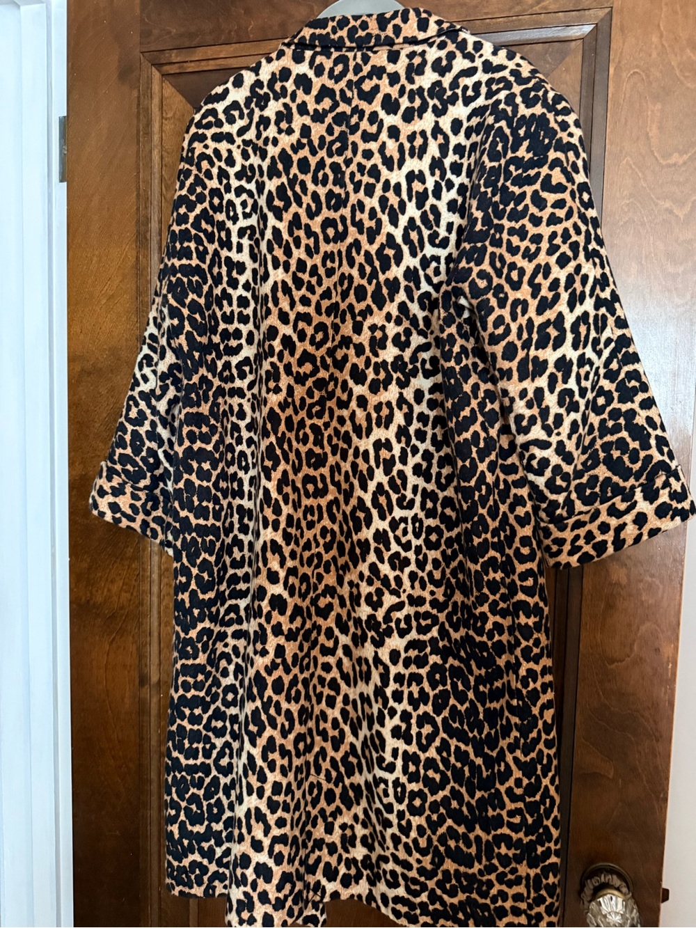 Ganni Leopard Print Linen/Cotton coat - Picture 2 of 4
